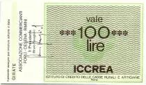 Italien 100 Lire ICCREA - Associazionz Commercianti Forli - 1977 - UNC