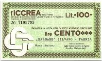 Italien 100 Lire ICCREA - Barnabe Silvano - 1977 - UNC