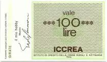Italien 100 Lire ICCREA - El Mio Hobby - Mestre - 1977 - UNC