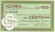 Italien 100 Lire ICCREA - Valdarno - 1977 - UNC