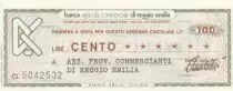 Italien 100 Lires Banca Agricola Commerciale di Reggio Emilia - 1976 - UNC