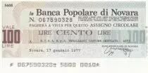 Italien 100 Lires Banca Popolare di Novara - 17-01-1977 - UNC