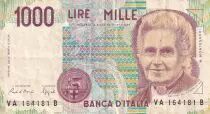 Italien 1000 Lire - M. Montessori - Students - 1990 - Varieties serials - F to VF - P.114