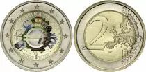 Italien 2 Euros - 10 years of the Euro - Colorised - 2012