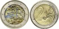 Italien 2 Euros - Human Rights - Colorised - 2008