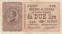 Italien 2 Lire - Vittorio Emanuele III - 1914