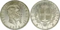 Italien 5 Lire, Victor Emmanuel II - Arms - 1875 M BN
