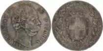 Italien 5 Lire Umberto I - Arms - 1879 R Roma Silver - KM.20