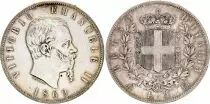 Italien 5 Lire Vittorio Emanuele II - M BN - 1869 Silver