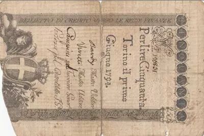 Italien 50 Lire Regie Finanze-Torino - Arms 1794  n�120831
