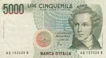 Italien 5000 Lire - V Bellini - 1985 - Serial NC - P.111b