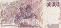 Italien 50000 Lire - G.L. Bernini - Equestrian statue - 1992 - P.116b