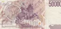 Italien 50000 Lire - G.L. Bernini - Equestrian statue - 1992 - VF - P.116c