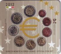 Italien BU Euro Set - 1 cent to 2 euros + 2 commemorative euros - 2012