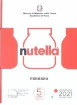 Italien Nutella - Red version - 5 Euros Silver Colour ITALY 2021 - Italian Excellence