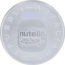 Italien Nutella - White version - 5 Euros Silver Colour ITALY 2021 - Italian Excellence
