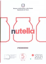 Italien Nutella - White version - 5 Euros Silver Colour ITALY 2021 - Italian Excellence