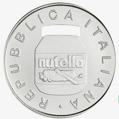 Italien Nutella - White version - 5 Euros Silver Colour ITALY 2021 - Italian Excellence
