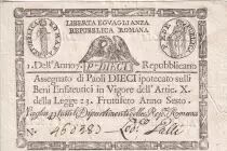 Italienischen Staaten 10 Paoli - Assegnato - Roman republic - 1798 - P.S540