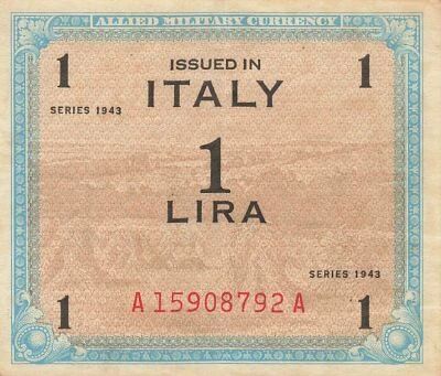 Italy 1 Lira - US Printing - 1943 - P.M10