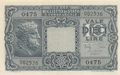 Italy 10 Lire - Giove - 1944 - P.32