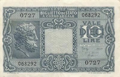 Italy 10 Lire - Giove - 1944 - P.32