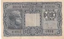 Italy 10 Lire - Jupiter - 1944 - P.32