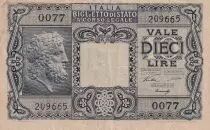 Italy 10 Lire - Jupiter - 1944 - P.32a