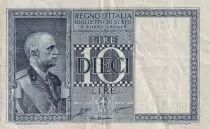 Italy 10 Lire - King Vittorio Emanuele - 1935 -  P.25a