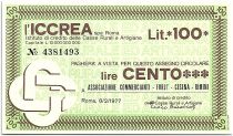 Italy 100 Lire ICCREA - Associazionz Commercianti Forli - 1977 - UNC