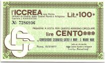 Italy 100 Lire ICCREA - Confesercenti Cesenatico Gatteo a Mare - 1977 - UNC