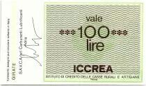 Italy 100 Lire ICCREA - SAVCA - Carburanti  - 1977 - UNC