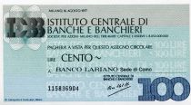 Italy 100 Lire Istituto Centrale di Banche E Banchieri - 1977 - Milano - Banco Lariano - UNC