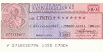 Italy 100 Lires  lIstituto Bancario San Paolo di Torino - 1976 - Turin - UNC