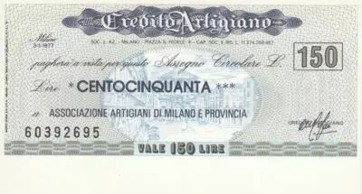 Italy 100 Lires Banca Popolare di Novara - 03-12-1976 - UNC