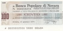 Italy 100 Lires Banca Popolare di Novara - 13-01-1977 - UNC