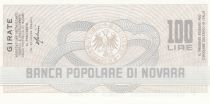 Italy 100 Lires Banca Popolare di Novara - 13-01-1977 - UNC