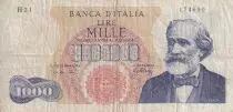 Italy 1000 Lire  - G. Verdi - 1965 - Serial H.31 - P.96d