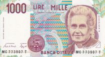 Italy 1000 Lire - M. Montessori - Students - 1990 - Serial MC - P.114
