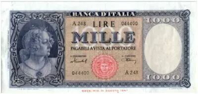 Italy 1000 Lire Italy decorated with pearls