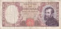 Italy 10000 Lire - Michelangelo - 14-01-1964 - Serial B - P.97b