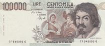 Italy 100000 Lire Caravaggio - 1983 - aUNC- P.110b