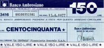 Italy 150 Lire Banco Ambrosiano - 1977 - Milano - Neuf