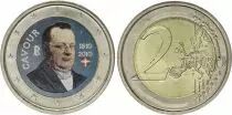 Italy 2 Euros - Cavour - Colorised - 2010