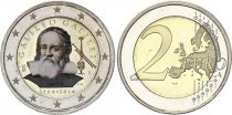 Italy 2 Euros - Galileo - Colorised - 2014
