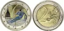 Italy 2 Euros - Winter Games of Torino - Colorised - 2006