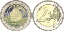 Italy 2 Euros - World Food Programme - Colorised - 2004