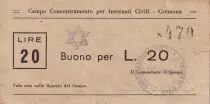 Italy 20 Lire - Camps de concentration de Cr&eacute;mone
