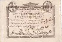 Italy 25 Bajiocchi - Monte Di Pieta - 1798 - XF