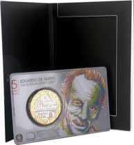Italy 5 Euro Eduardo De Filippo 2020 - in folder - Bimetal